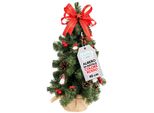 Creative Home Albero Di Natale Artificiale Rosso | Albero Di Natale Piccolo 40Cm | Decorazioni Natalizie Per Tavolo, Albero Natale Gia Addobbato