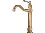Rubinetto Per Lavabo, Ottone Antico, Maniglia Monocomando