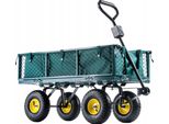 Carrello Da Giardino In Rete Kadax Con Telo Rimovibile, Portata 300 Kg, Carrello Manuale In Alluminio Verniciato A Polvere
