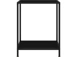 Tavolo Consolle Nero 60X35X75 Cm In Vetro Temperato