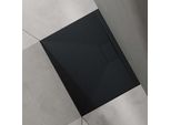 Doporro Piatto Doccia Rettangolare 70X90 Cm In Resina Minerale Antracito Effetto Pietra, Ultrasottile H 3 Cm, Scarico Laterale Con Piletta Inclusa šC Geoma07