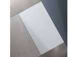 Doporro Piatto Doccia Rettangolare 90X160 Cm In Resina Minerale Bianco Effetto Pietra, Ultrasottile H 3 Cm, Scarico Laterale Con Piletta Inclusa šC Geoma07