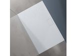 Doporro Piatto Doccia Rettangolare 90X140 Cm In Resina Minerale Bianco Effetto Pietra, Ultrasottile H 3 Cm, Scarico Laterale Con Piletta Inclusa šC Geoma07