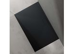 Doporro Piatto Doccia Rettangolare 90X140 Cm In Resina Minerale Antracito Effetto Pietra, Ultrasottile H 3 Cm, Scarico Laterale Con Piletta Inclusa šC Geoma07