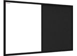 Lavagna In Sughero Nero E Bianca Magnetica Combi 60X40Cm Cornice Nera In Legno Laccato