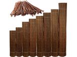 Arella In Vimini Naturale Recinzione Frangivista Frangisole Balcone Giardino Terrazza 110X300 Cm Pannello Recinzione Stuoia Frangivento