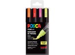 Set Di Marcatori Posca PC-5M Fluor 4 Pezzi