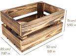 Creative Deco Set 3 X Cassetta In Legno Fiammato | 30 X 20 X 15 Cm | Cassetta Stile Vintage Shabby Per La Decorazione Diy | Porta Oggetti Portafrutta