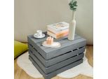 Creative Deco Set 3 X Cassetta Grigia In Legno | 50 X 40 X 30 Cm | Cassetta Di Legno In Stile Vintage, Shabby | Scatola Porta Oggetti, Portafrutta,