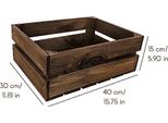 Creative Deco Set 3 X Cassetta In Legno Marrone Venge 40 X 30 X 15 | Cassetta Stile Vintage Shabby Per La Decorazione Diy | Porta Oggetti Portafrutta