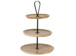 Etagere Kabir A 3 Livelli In Metallo Nero H50Cm Grande Portafrutta Decorativo A Più Livelli Moderno