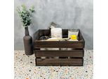 Creative Deco Cassetta Nera In Legno | 40 X 30 X 23 Cm | Cassetta Di Legno In Stile Vintage, Shabby | Porta Oggetti, Portafrutta, Decorazioni Diy