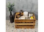 Creative Deco Cassetta Fiammata In Legno | 40 X 30 X 23 Cm | Cassetta Di Legno In Stile Vintage, Shabby | Porta Oggetti, Portafrutta, Decorazioni Diy