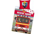 Biancheria Da Letto Reversibile 140X200 Cm - Fireman Sam/Squadra Di Soccorso