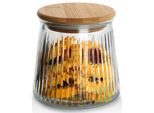 Barattolo Di Vetro Con Coperchio In Bambù - Conservazione Ermeticamente Sigillata
