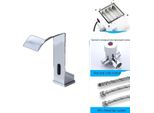 Miscelatore Per Lavabo A Sensore Intelligente, Sensore Automatico, Design A Cascata, Cromo Corto A