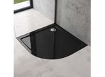Doporro Piatto Doccia 80X80X4Cm Faro3 In Acrilico, Forma: Quadrato, Nero