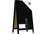 Lavagna Nera Da Gesso Con Cavalletto Bifacciale 78X44 Cm Colore Nero
