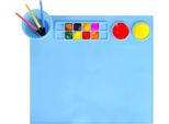 Tappetino In Silicone Per Pittura E Artigianato, Tappetino In Silicone Per Pittura E Artigianato, Materiale Artistico (38 X 43 Cm) - Artmat Blue