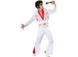 Elvis Presley - Costume "Deluxe"" - Uomo BN5724 (M) (Rosso/Bianco/Giallo)"