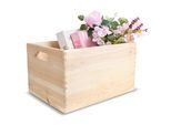 Creative Deco 4X Grande Xxl Scatola In Legno | 40 X 30 X 24 Cm | Scatole Con Maniglie Cassetta Conteniore Portaoggetti Portagiochi | Per Decoupage