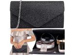 Camerazar Elegante Borsa A Tracolla Da Sera Da Donna Nera, Materiale Lucido