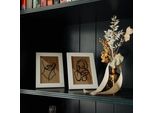 Creative Home 4X Cornice Bianca Per Foto 10 X 15 Cm | Set Di 4 Cornici In Legno Portafoto | Ganci Per Appenderle E Supporto | Vetro In Plastica