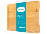 Tagliere Da Cucina In Legno Di Bambù Con Scanalatura Per Succhi (38X25Cm) – Tagliere In Legno Di Bamboo Professionale Per Carni, Verdure, Formaggi