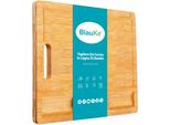 Tagliere Da Cucina In Legno Di Bambù Con Scanalatura Per Succhi E Scomparti Integrati (43X32Cm) – Tagliere In Legno Grande Professionale Per Carni