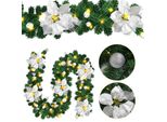 Hengda 270Cm Ghirlanda Di Natale Con 50 Led Luci Fiabesche Ghirlanda Di Abete Decorazione Di Natale, Argento