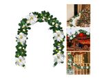 Tolletour 270Cm Ghirlanda Di Natale Con 50 Luci Led Ghirlanda Di Abete Decorazione Natalizia, Argento