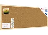 Bacheca In Sughero 100X40 Cm Cornice In Legno Naturale