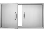 Porta Di Accesso Al Barbecue - Doppia Porta Per Cucina Esterna 915 X 533 X 46 Mm - Porta In Acciaio Inox - Porta Verticale A Parete Con Maniglie - Ideale Per Isola Barbecue, Postazione Barbecue, Mobile Esterno - Montaggio Ad Incasso