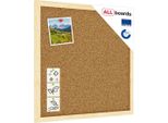 Bacheca In Sughero 40X40 Cm Cornice In Legno Naturale