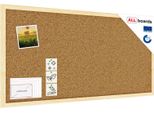 Bacheca In Sughero 80X40 Cm Cornice In Legno Naturale