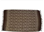 Sarong Pareo Gonna Avvolgente Telo Mare Stola Scialle Sciarpa Costume Da Bagno 140X120 Cm, Marrone