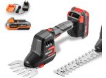Set Tagliasiepi / Forbici A Batteria Fuxtec 20V FX-E1HHS20SET, Leggero E Silenzioso, Lama 20Cm, Taglio 10,5Cm, Con Batteria E Caricatore