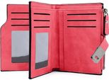 Portafoglio Mini Donna In Finto Cuoio Piccolo E In Formato Corto Portafoglio Donna Molti Scomparti Con 16 Scomparti Per Carte E Tasca Per Monete Con Zip