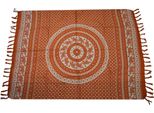 Sarong Pareo Gonna Avvolgente Telo Mare Stola Scialle Sciarpa Costume Da Bagno 140X120 Cm, Arancione