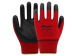 Beybi| 12 Paia Di Guanti Da Lavoro - Poliestere, Rivestiti In Nitrile 1/2, Antiscivolo
