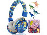 Cuffie Dinosauro Senza Fili Per Bambini Con Cavo, Cuffie Bluetooth Over Ear Per Ragazze/Ragazzi Con Microfono, Cuffie Per Bambini Da 3 A 10 Anni,