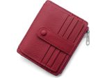 Donna Uomo Piccolo Portafoglio In Vera Pelle Portafoglio Con Protezione Rfid Per Carte Di Credito Con Tasca Portamonete, Mini Portafoglio Uomo 14 Portafoglio Slim Confezione Regalo