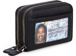 Piccolo Portamonete In Vera Pelle, Portafoglio Da Donna Con Protezione Rfid, Mini Portafoglio Da Donna Tasca Portamonete Con Cerniera Porta Carte Di Credito Con Molte