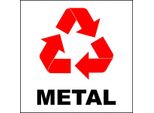 Metallo - Cartello Di Segregazione Dei Rifiuti 250X250 Adesivo Autoadesivo