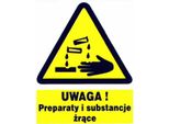 Attenzione Cartello Per Preparazioni E Sostanze Corrosive 225X275 Cartello Di Avvertimento Cartello Sign Board
