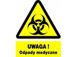 Attenzione Rifiuti Medici - Cartello 225X275 Cartello Di Avvertimento Segno Cartello In Pvc Rigido