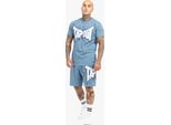 Herren T-Shirt & Shorts Set Normale Passform Dunlab Pigeon Blue/White/Navy S Tapout