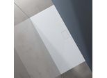 Doporro Piatto Doccia Rettangolare 70X160 Cm In Resina Minerale Bianco Effetto Pietra, Ultrasottile H 3 Cm, Scarico Laterale Con Piletta Inclusa šC Geoma07