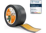 Quest Battiscopa In Pvc 100X25Mm, 25M, Autoadesivo, Battiscopa Morbido, Flessibile, Grigio Scuro