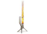 Tubo Di Fuoco Gardenflare - Colonna Di Fuoco In Acciaio Inox E Torcia A Pellet - Elegante Stufa Da Patio - Alternativa Al Caminetto Da Giardino Per Patio E Giardino (Argento)